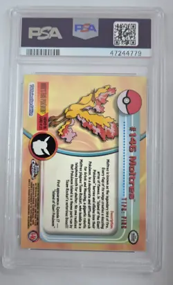 PSA 10 Moltres Topps Chrome 2000 Holo Pokemon TV Card #146 GEM MINT - Image 2