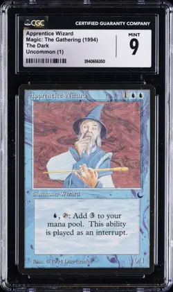 1994 MTG THE DARK UNCOMMON (1) APPRENTICE WIZARD CGC 9 - Image 1