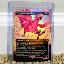 Traveling Chocobo (Borderless) (Neon Ink Pink) Final Fantasy Foil NM 0551b FFVII - Image 1