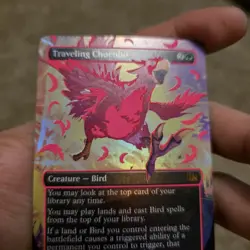 Traveling Chocobo (Borderless) (Neon Ink Pink) Final Fantasy Foil NM 0551b FFVII - Image 3