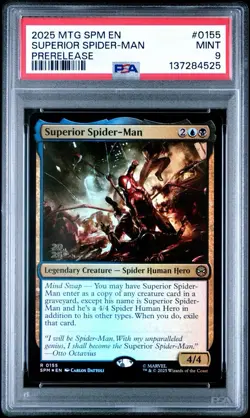 Superior Spider-Man 2025 Marvel's Spider-Man Prerelease Promos Magic MTG PSA 9 - Image 1