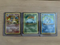 Pokemon TCG Base Set Holo Charizard Venusaur And Blastoise (CL) - Image 1
