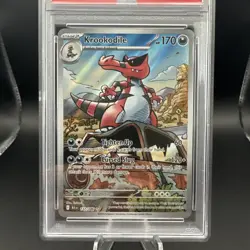 2025 Pokemon Black Bolt EN Krookodile #137 IR Graded PSA 9 Slab - Image 2