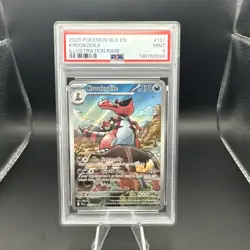 2025 Pokemon Black Bolt EN Krookodile #137 IR Graded PSA 9 Slab - Image 4