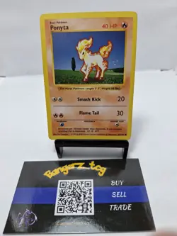 Ponyta 60/102 - Pokemon TCG 1999 Shadowless Base Set - Vintage WOTC - MP (J-1) - Image 1