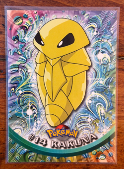 1999 Topps Pokemon Kakuna #14 TV Animation Series 1st Print Blue Logo - Image 1