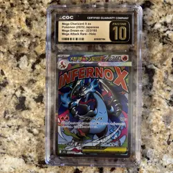 2025 POKEMON JAPANESE MEGA DREAM EX #223 MEGA CHARIZARD X EX CGC 10 PRISTINE - Image 1