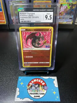 🔥 MINT 9.5 CGC Pokemon Radiant Charizard Holo 2022 Pokemon GO 011/078 - Image 1