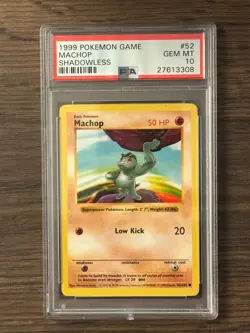 Pokemon Game Shadowless MACHOP PSA10 # 27613308 - Image 3