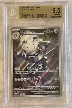Steelix 150/132 Me01: Mega Evolution Holo 9.5 BGS GRADED Pokemon - Image 1