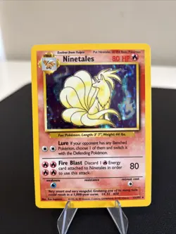 Pokemon TCG Ninetales Holo Rare Unlimited 12/102 Base Set - Image 1