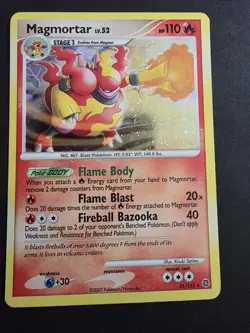 2007 POKEMON TCG MAGMORTAR 31 SECRET WONDERS DIAMOND & PEARL EXCLUSIVE HOLO - Image 1