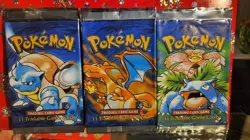 1999 Pokemon 1st Base Set Shadowless Booster Pack Long Crimp art set wrappers - Image 1