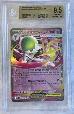 Mega Gardevoir ex 060/132 Me01: Mega Evolution Holo BGS 9.5 Graded Pokemon - Image 1