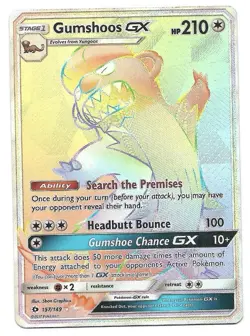 Gumshoos GX (Secret) 157/149 Sm Base Set Holo Pokemon TCG - NM - Image 1
