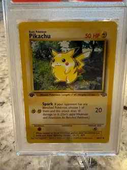 1999 Pokemon 1ST Edition JUNGLE PIKACHU PSA 8 NM-MT 60/64 - Image 2