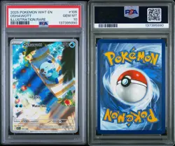 2025 POKEMON WHT EN-WHITE FLARE ILLUSTRATION RARE #105 OSHAWOTT PSA 10 - Image 3