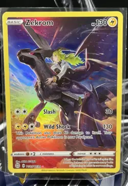 Pokemon Zekrom Ultra Rare Full Art Holo TG05/TG30 Brilliant Stars English - Image 1