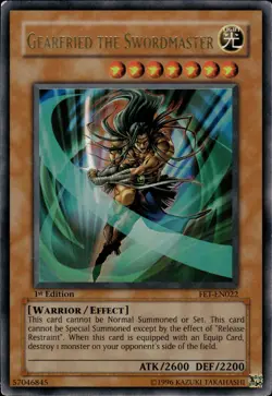 Gearfried The Swordmaster - Ultra Rare 1st Edition FET-EN022 - HP - YuGiOh - Image 1