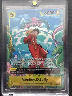 One Piece Monkey D Luffy OP07-109 SR Treasure Rare Alt Art English Edition - Image 1