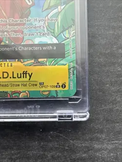 One Piece Monkey D Luffy OP07-109 SR Treasure Rare Alt Art English Edition - Image 4