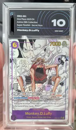AI Grading 10 - One Piece Monkey D. Luffy EB02-061 Manga Gear 2 - US - Image 1