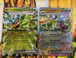 holo EX 2 Card Lot Teal Mask Ogerpon ex 025/167 Flygon ex 106/191 Pokemon TCG EN - Image 1