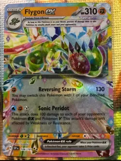 holo EX 2 Card Lot Teal Mask Ogerpon ex 025/167 Flygon ex 106/191 Pokemon TCG EN - Image 2