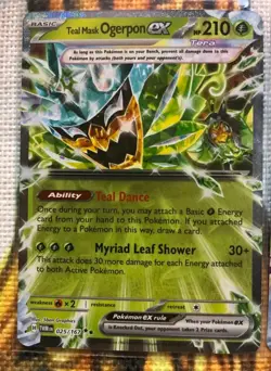 holo EX 2 Card Lot Teal Mask Ogerpon ex 025/167 Flygon ex 106/191 Pokemon TCG EN - Image 3