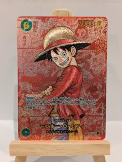 One Piece Card Game Monkey D Luffy Manga Rare Japanese Proxy Card OP13-118 Red - Image 2