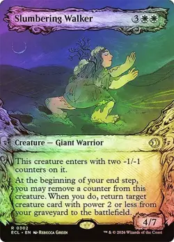 NM Showcase Foil Slumbering Walker, MTG, Lorwyn Eclipsed, Magic, 35 - Image 1