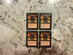 Mtg Burnt Offering x4 - Magic the Gathering Burnt Offering Played - Image 1