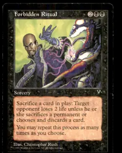 MTG Forbidden Ritual LP Light Play Visions [4483] - Image 1