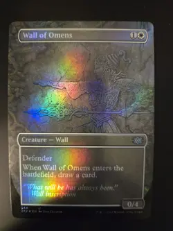 Wall of Omens NM FOIL Borderless Double Masters 2022 MTG - Image 1