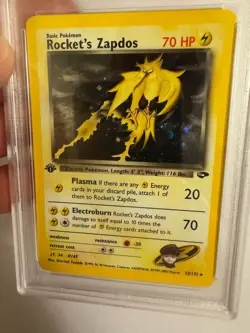 2000 Pokemon - 1st Edition Rocket’s Zapdos Holo Rare Gym Challenge 15/132 PSA 9 - Image 4