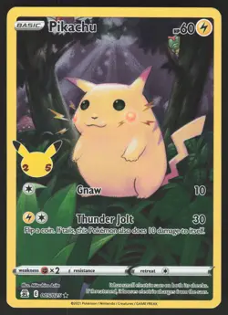 Pikachu 005/025 Holo Rare Pokemon TCG Celebrations VLP/LP - Image 1