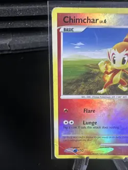 Pokemon TCG Chimchar 56/100 Reverse Holo Platinum Stamped DMG - Image 2