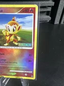 Pokemon TCG Chimchar 56/100 Reverse Holo Platinum Stamped DMG - Image 3