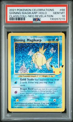 2021 POKEMON CELEBRATIONS CLASSIC COLL #66 SHINING MAGIKARP-HOLO PSA 10 - Image 1