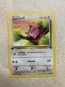Jigglypuff 1st Edition Jungle 54/64 Pokemon Card Kagemaru Himeno Art - Image 1