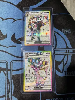 Pokemon TCG Umbreon EX 176 & Espeon EX 175 Black Star Promos Full Art NM Holo - Image 1