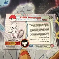 2000 Topps Pokemon TV Animation Edition Series 3 Non Holo #150 Mewtwo - Image 2