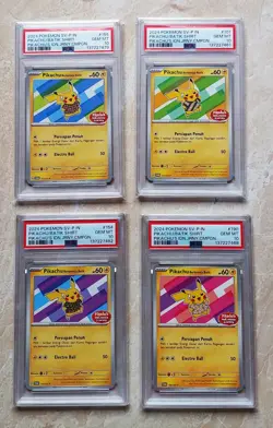 Pokemon Card Pikachu Batik Set Exclusive Indonesia Version SET 4 - PSA 10 #A3 - Image 1