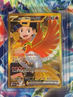 Pokemon TCG Ethans Ho-Oh EX Destined Rivals 239/182 Full Art Gold Hyper Rare - Image 1