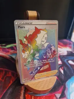 Pokemon TCG Champion's Path Piers 078/073 Rainbow Rare Card Near Mint - Image 2