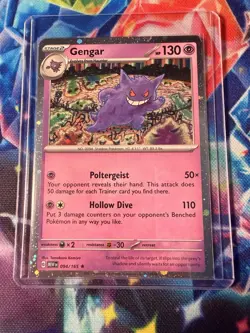 Gengar 094/165 151 Sam’s Club Cosmo Holo Promo Pokemon Scarlet & Violet Card NM - Image 1