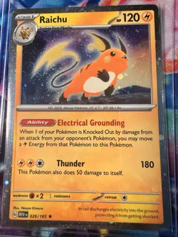 Raichu 026/165 Cosmos Holo 151 Sam's Club Exclusive Promo Pokemon TCG - Image 1
