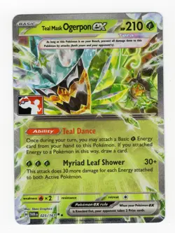 Teal Mask Ogerpon EX 025/167 Play! Stamp Pokemon Series 6 Prize Pack TCG - Image 1