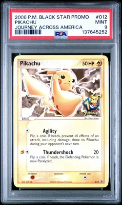 ◓Pikachu 012 Journey Across America - Pokemon Black Star Promo Rare PSA Mint 9◓ - Image 3