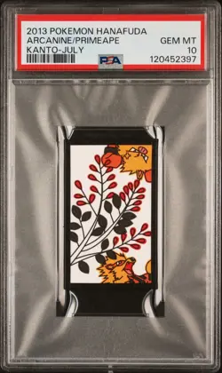 2013 POKEMON HANAFUDA KANTO JULY ARCANINE/PRIMEAPE PSA 10 - Image 1